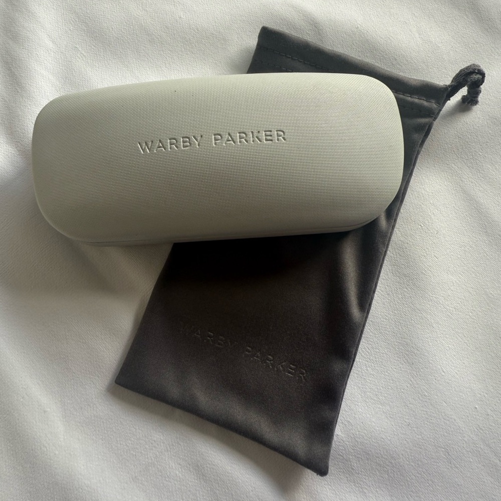 Warby Parker - Light Gray Eyeglass Case with Dark Gray Pouch